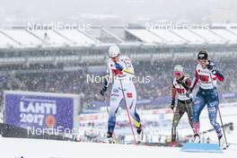 26.02.2017, Lahti, Finland (FIN): Ida Ingemarsdotter (SWE), Stefanie Boehler (GER), Sadie Bjornsen (USA), (l-r)  - FIS nordic world ski championships, cross-country, team sprint, Lahti (FIN). www.nordicfocus.com. © Modica/NordicFocus. Every downloaded picture is fee-liable.