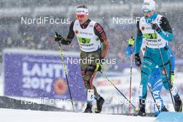 26.02.2017, Lahti, Finland (FIN): Sebastian Eisenlauer (GER), Lucas Chanavat (FRA), (l-r)  - FIS nordic world ski championships, cross-country, team sprint, Lahti (FIN). www.nordicfocus.com. © Modica/NordicFocus. Every downloaded picture is fee-liable.