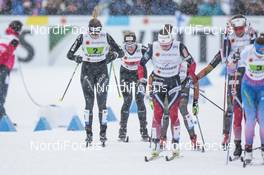 26.02.2017, Lahti, Finland (FIN): Laurien Van Der Graaff (SUI), Nadine Faehndrich (SUI), Heidi Weng (NOR), (l-r)  - FIS nordic world ski championships, cross-country, team sprint, Lahti (FIN). www.nordicfocus.com. © Modica/NordicFocus. Every downloaded picture is fee-liable.