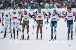 26.02.2017, Lahti, Finland (FIN): Emil Joensson (SWE), Sebastian Eisenlauer (GER), Thomas Bing (GER), Simeon Hamilton (USA), Erik Bjornsen (USA), (l-r)  - FIS nordic world ski championships, cross-country, team sprint, Lahti (FIN). www.nordicfocus.com. © Modica/NordicFocus. Every downloaded picture is fee-liable.