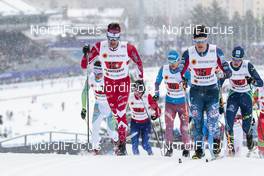 26.02.2017, Lahti, Finland (FIN): Alex Harvey (CAN), Simeon Hamilton (USA), (l-r)  - FIS nordic world ski championships, cross-country, team sprint, Lahti (FIN). www.nordicfocus.com. © Modica/NordicFocus. Every downloaded picture is fee-liable.