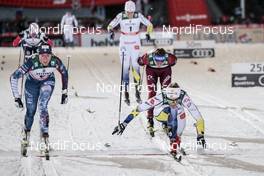 24.11.2017, Ruka, Finland (FIN): Sadie Bjornsen (USA), Stina Nilsson (SWE), Yulia Belorukova (RUS), (l-r)  - FIS world cup cross-country, individual sprint, Ruka (FIN). www.nordicfocus.com. © Modica/NordicFocus. Every downloaded picture is fee-liable.