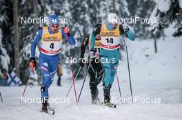 24.11.2017, Ruka, Finland (FIN): Federico Pellegrino (ITA), Lucas Chanavat (FRA), (l-r)  - FIS world cup cross-country, individual sprint, Ruka (FIN). www.nordicfocus.com. © Modica/NordicFocus. Every downloaded picture is fee-liable.