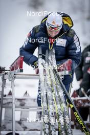 24.11.2017, Ruka, Finland (FIN):  Fisher ski prepared in the field - FIS world cup cross-country, individual sprint, Ruka (FIN). www.nordicfocus.com. © Modica/NordicFocus. Every downloaded picture is fee-liable.