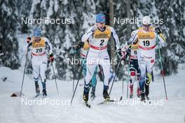 24.11.2017, Ruka, Finland (FIN): Martti Jylhae (FIN), Anssi Pentsinen (FIN), Calle Halfvarsson (SWE), (l-r)  - FIS world cup cross-country, individual sprint, Ruka (FIN). www.nordicfocus.com. © Modica/NordicFocus. Every downloaded picture is fee-liable.