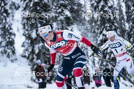 26.11.2017, Ruka, Finland (FIN): Marit Bjoergen (NOR), Charlotte Kalla (SWE), (l-r)  - FIS world cup cross-country, pursuit women, Ruka (FIN). www.nordicfocus.com. © Modica/NordicFocus. Every downloaded picture is fee-liable.
