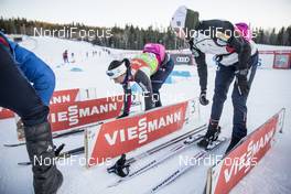 03.12.2017, Lillehammer, Norway (NOR): Marit Bjoergen (NOR), Heidi Weng (NOR), (l-r)  - FIS world cup cross-country, skiathlon women, Lillehammer (NOR). www.nordicfocus.com. © Modica/NordicFocus. Every downloaded picture is fee-liable.