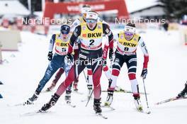 09.12.2017, Davos, Switzerland (SUI): Ingvild Flugstad Oestberg (NOR), Maiken Caspersen Falla (NOR), Ida Sargent (USA), (l-r)  - FIS world cup cross-country, individual sprint, Davos (SUI). www.nordicfocus.com. © Modica/NordicFocus. Every downloaded picture is fee-liable.