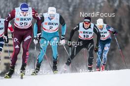 09.12.2017, Davos, Switzerland (SUI): Sergey Ustiugov (RUS), Lucas Chanavat (FRA), Jovian Hediger (SUI), (l-r)  - FIS world cup cross-country, individual sprint, Davos (SUI). www.nordicfocus.com. © Modica/NordicFocus. Every downloaded picture is fee-liable.