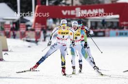 09.12.2017, Davos, Switzerland (SUI): Stina Nilsson (SWE), Katja Visnar (SLO), (l-r)  - FIS world cup cross-country, individual sprint, Davos (SUI). www.nordicfocus.com. © Modica/NordicFocus. Every downloaded picture is fee-liable.