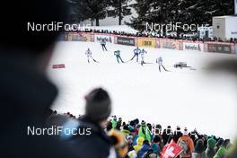 09.12.2017, Davos, Switzerland (SUI): Semi Final Men passing trough the stadium   - FIS world cup cross-country, individual sprint, Davos (SUI). www.nordicfocus.com. © Modica/NordicFocus. Every downloaded picture is fee-liable.