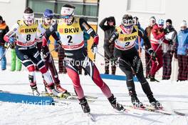 09.12.2017, Davos, Switzerland (SUI): Maiken Caspersen Falla (NOR), Ingvild Flugstad Oestberg (NOR), Nadine Faehndrich (SUI), (l-r)  - FIS world cup cross-country, individual sprint, Davos (SUI). www.nordicfocus.com. © Modica/NordicFocus. Every downloaded picture is fee-liable.