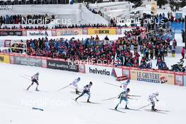 09.12.2017, Davos, Switzerland (SUI): Semifinal Men passing trough the stadium   - FIS world cup cross-country, individual sprint, Davos (SUI). www.nordicfocus.com. © Modica/NordicFocus. Every downloaded picture is fee-liable.