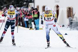 09.12.2017, Davos, Switzerland (SUI): Heidi Weng (NOR), Ida Ingemarsdotter (SWE), (l-r), (l-r)  - FIS world cup cross-country, individual sprint, Davos (SUI). www.nordicfocus.com. © Modica/NordicFocus. Every downloaded picture is fee-liable.