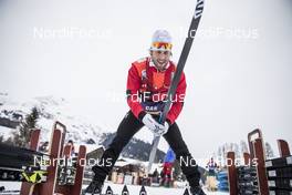 08.12.2017, Davos, Switzerland (SUI): Canadian Technician with Salomon Ski   - FIS world cup cross-country, training, Davos (SUI). www.nordicfocus.com. © Modica/NordicFocus. Every downloaded picture is fee-liable.