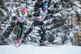 16.12.2017, Toblach, Italy (ITA): Curdin Perl (SUI), Florian Notz (GER), (l-r)  - FIS world cup cross-country, 15km men, Toblach (ITA). www.nordicfocus.com. © Modica/NordicFocus. Every downloaded picture is fee-liable.