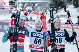 16.12.2017, Toblach, Italy (ITA): Maurice Manificat (FRA), Simen Hegstad Krueger (NOR), Andrew Musgrave (GBR), (l-r)  - FIS world cup cross-country, 15km men, Toblach (ITA). www.nordicfocus.com. © Modica/NordicFocus. Every downloaded picture is fee-liable.