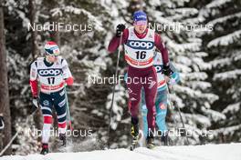 17.12.2017, Toblach, Italy (ITA): Sjur Roethe (NOR), Andrey Larkov (RUS), (l-r)  - FIS world cup cross-country, pursuit men, Toblach (ITA). www.nordicfocus.com. © Modica/NordicFocus. Every downloaded picture is fee-liable.