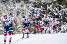 17.12.2017, Toblach, Italy (ITA): Heidi Weng (NOR), Ingvild Flugstad Oestberg (NOR), Astrid Uhrenholdt Jacobsen (NOR), (l-r)  - FIS world cup cross-country, pursuit women, Toblach (ITA). www.nordicfocus.com. © Modica/NordicFocus. Every downloaded picture is fee-liable.