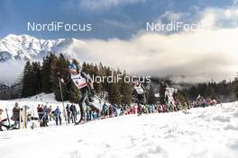 31.12.2017, Lenzerheide, Switzerland (SUI): Curdin Perl (SUI), Candide Pralong (SUI), (l-r)  - FIS world cup cross-country, tour de ski, 15km men, Lenzerheide (SUI). www.nordicfocus.com. © Modica/NordicFocus. Every downloaded picture is fee-liable.