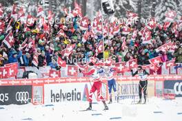 30.12.2017, Lenzerheide, Switzerland (SUI): Alex Harvey (CAN), Roman Furger (SUI), Andrew Young (GBR), (l-r)  - FIS world cup cross-country, tour de ski, individual sprint, Lenzerheide (SUI). www.nordicfocus.com. © Modica/NordicFocus. Every downloaded picture is fee-liable.