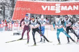 30.12.2017, Lenzerheide, Switzerland (SUI): Gleb Retivykh (RUS), Dario Cologna (SUI), Michal Novak (CZE), Lucas Chanavat (FRA), Roman Schaad (SUI), (l-r)  - FIS world cup cross-country, tour de ski, individual sprint, Lenzerheide (SUI). www.nordicfocus.com. © Modica/NordicFocus. Every downloaded picture is fee-liable.