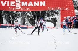 30.12.2017, Lenzerheide, Switzerland (SUI): Maiken Caspersen Falla (NOR), Laurien Van Der Graaff (SUI), Sophie Caldwell (USA), (l-r)  - FIS world cup cross-country, tour de ski, individual sprint, Lenzerheide (SUI). www.nordicfocus.com. © Modica/NordicFocus. Every downloaded picture is fee-liable.