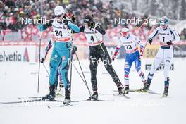 30.12.2017, Lenzerheide, Switzerland (SUI): Aurore Jean (FRA), Laurien Van Der Graaff (SUI), Mari Laukkanen (FIN), (l-r)  - FIS world cup cross-country, tour de ski, individual sprint, Lenzerheide (SUI). www.nordicfocus.com. © Modica/NordicFocus. Every downloaded picture is fee-liable.