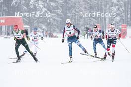 30.12.2017, Lenzerheide, Switzerland (SUI): Victoria Carl (GER), Aino-Kaisa Saarinen (FIN), Sophie Caldwell (USA), Rosie Brennan (USA), Astrid Uhrenholdt Jacobsen (NOR), (l-r)  - FIS world cup cross-country, tour de ski, individual sprint, Lenzerheide (SUI). www.nordicfocus.com. © Modica/NordicFocus. Every downloaded picture is fee-liable.