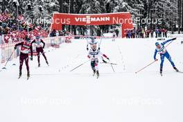 30.12.2017, Lenzerheide, Switzerland (SUI): Sergey Ustiugov (RUS), Finn Haagen Krogh (NOR), Federico Pellegrino (ITA), (l-r)  - FIS world cup cross-country, tour de ski, individual sprint, Lenzerheide (SUI). www.nordicfocus.com. © Modica/NordicFocus. Every downloaded picture is fee-liable.