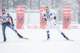 30.12.2017, Lenzerheide, Switzerland (SUI): Andrew Newell (USA), Iivo Niskanen (FIN), (l-r)  - FIS world cup cross-country, tour de ski, individual sprint, Lenzerheide (SUI). www.nordicfocus.com. © Modica/NordicFocus. Every downloaded picture is fee-liable.
