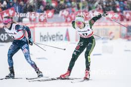 30.12.2017, Lenzerheide, Switzerland (SUI): Jessica Diggins (USA), Stefanie Boehler (GER), (l-r)  - FIS world cup cross-country, tour de ski, individual sprint, Lenzerheide (SUI). www.nordicfocus.com. © Modica/NordicFocus. Every downloaded picture is fee-liable.