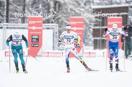 30.12.2017, Lenzerheide, Switzerland (SUI): Dario Cologna (SUI), Marcus Hellner (SWE), Michal Novak (CZE), (l-r)  - FIS world cup cross-country, tour de ski, individual sprint, Lenzerheide (SUI). www.nordicfocus.com. © Modica/NordicFocus. Every downloaded picture is fee-liable.