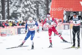 30.12.2017, Lenzerheide, Switzerland (SUI): Andrew Musgrave (GBR), Alex Harvey (CAN), Roman Furger (SUI), (l-r)  - FIS world cup cross-country, tour de ski, individual sprint, Lenzerheide (SUI). www.nordicfocus.com. © Modica/NordicFocus. Every downloaded picture is fee-liable.