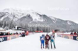 30.12.2017, Lenzerheide, Switzerland (SUI): Federico Pellegrino (ITA), Sergey Ustiugov (RUS), Lucas Chanavat (FRA), (l-r)  - FIS world cup cross-country, tour de ski, individual sprint, Lenzerheide (SUI). www.nordicfocus.com. © Modica/NordicFocus. Every downloaded picture is fee-liable.