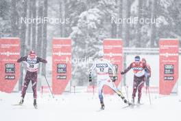 30.12.2017, Lenzerheide, Switzerland (SUI): Andrey Larkov (RUS), Calle Halfvarsson (SWE), Sergey Ustiugov (RUS), (l-r)  - FIS world cup cross-country, tour de ski, individual sprint, Lenzerheide (SUI). www.nordicfocus.com. © Modica/NordicFocus. Every downloaded picture is fee-liable.