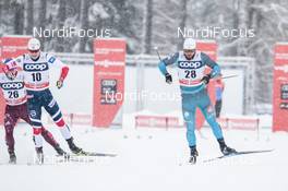 30.12.2017, Lenzerheide, Switzerland (SUI): Sindre Bjoernestad Skar (NOR), Baptiste Gros (FRA), (l-r)  - FIS world cup cross-country, tour de ski, individual sprint, Lenzerheide (SUI). www.nordicfocus.com. © Modica/NordicFocus. Every downloaded picture is fee-liable.