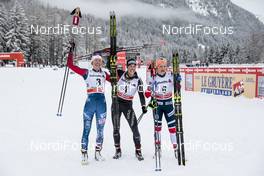 30.12.2017, Lenzerheide, Switzerland (SUI): Sophie Caldwell (USA), Laurien Van Der Graaff (SUI), Maiken Caspersen Falla (NOR), (l-r)  - FIS world cup cross-country, tour de ski, individual sprint, Lenzerheide (SUI). www.nordicfocus.com. © Modica/NordicFocus. Every downloaded picture is fee-liable.