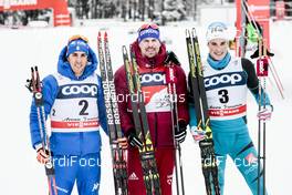 30.12.2017, Lenzerheide, Switzerland (SUI): Federico Pellegrino (ITA), Sergey Ustiugov (RUS), Lucas Chanavat (FRA), (l-r) - FIS world cup cross-country, tour de ski, individual sprint, Lenzerheide (SUI). www.nordicfocus.com. © Modica/NordicFocus. Every downloaded picture is fee-liable.