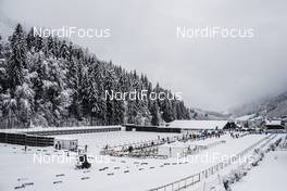 13.12.2017, Annecy-Le Grand Bornand, France (FRA): Event Feature: Overview over the stadium -  IBU world cup biathlon, training, Annecy-Le Grand Bornand (FRA). www.nordicfocus.com. © Manzoni/NordicFocus. Every downloaded picture is fee-liable.