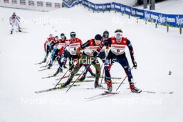 13.01.2017, Val di Fiemme, Italy (ITA): Akito Watabe (JPN), Terence Weber (GER), Magnus Krog (NOR), (l-r)  - FIS world cup nordic combined, individual gundersen HS134/10km, Val di Fiemme (ITA). www.nordicfocus.com. © Bragotto/NordicFocus. Every downloaded picture is fee-liable.