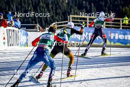 15.01.2017, Val di Fiemme, Italy (ITA): Ben Berend (USA), Jakob Lange (GER), Philipp Orter (AUT), (l-r)  - FIS world cup nordic combined, individual gundersen HS134/10km, Val di Fiemme (ITA). www.nordicfocus.com. © Bragotto/NordicFocus. Every downloaded picture is fee-liable.