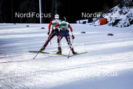 15.01.2017, Val di Fiemme, Italy (ITA): Akito Watabe (JPN), Mario Seidl (AUT), (l-r)  - FIS world cup nordic combined, individual gundersen HS134/10km, Val di Fiemme (ITA). www.nordicfocus.com. © Bragotto/NordicFocus. Every downloaded picture is fee-liable.