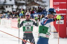 14.01.2017, Val di Fiemme, Italy (ITA): Alessandro Pittin (ITA) - FIS world cup nordic combined, team sprint HS134/2x7.5km, Val di Fiemme (ITA). www.nordicfocus.com. © Modica/NordicFocus. Every downloaded picture is fee-liable.