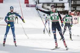 14.01.2017, Val di Fiemme, Italy (ITA): Miroslav Dvorak (CZE), Joergen Graabak (NOR), Alessandro Pittin (ITA), (l-r)  - FIS world cup nordic combined, team sprint HS134/2x7.5km, Val di Fiemme (ITA). www.nordicfocus.com. © Modica/NordicFocus. Every downloaded picture is fee-liable.