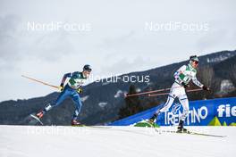 14.01.2017, Val di Fiemme, Italy (ITA): Miroslav Dvorak (CZE), Ilkka Herola (FIN), (l-r)  - FIS world cup nordic combined, team sprint HS134/2x7.5km, Val di Fiemme (ITA). www.nordicfocus.com. © Modica/NordicFocus. Every downloaded picture is fee-liable.