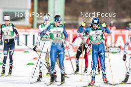 14.01.2017, Val di Fiemme, Italy (ITA): Tomas Portyk (CZE), Miroslav Dvorak (CZE), (l-r)  - FIS world cup nordic combined, team sprint HS134/2x7.5km, Val di Fiemme (ITA). www.nordicfocus.com. © Modica/NordicFocus. Every downloaded picture is fee-liable.