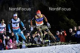 22.01.2017, Chaux-Neuve, France (FRA): Eric Frenzel (GER), Francois Braud (FRA) - FIS world cup nordic combined, individual gundersen HS118/10km, Chaux-Neuve (FRA). www.nordicfocus.com. © Thibaut/NordicFocus. Every downloaded picture is fee-liable.