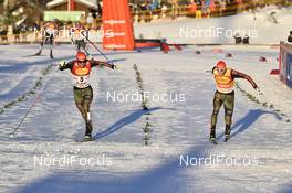 27.01.2017, Seefeld, Austria (AUT): Johannes Rydzek (GER), Eric Frenzel (GER) - FIS world cup nordic combined, individual gundersen HS109/5km, Seefeld (AUT). www.nordicfocus.com. © Thibaut/NordicFocus. Every downloaded picture is fee-liable.