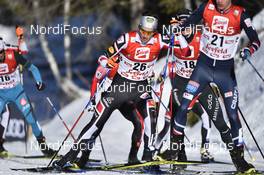 29.01.2017, Seefeld, Austria (AUT): Espen Andersen (NOR), Paul Gerstgraser (AUT), Tim Hug (SUI) - FIS world cup nordic combined, individual gundersen HS109/15km, Seefeld (AUT). www.nordicfocus.com. © Thibaut/NordicFocus. Every downloaded picture is fee-liable.